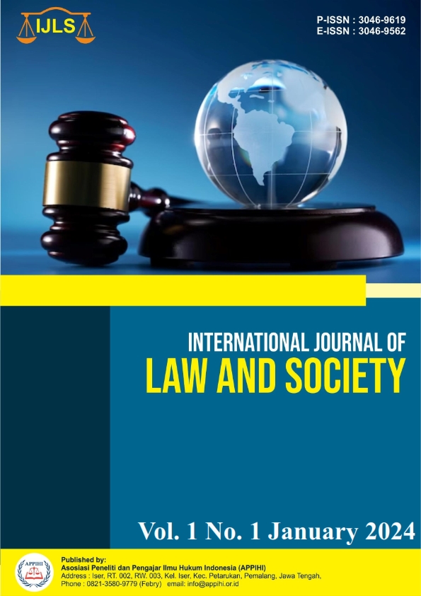 					View Vol. 1 No. 1 (2024): January : International Journal of Law and Society
				